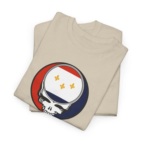 Grateful Dead - New Orleans Flag Stealie Unisex Tshirt - StealieShop